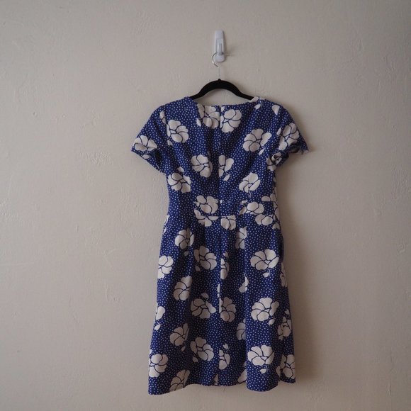 Boden Blue Sierra Floral Textured Dress sz US Petite 6P - Picture 7 of 7